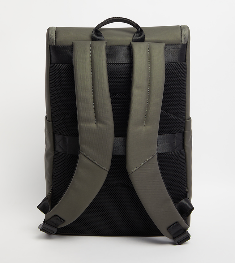 Logo Metal Zippered Backpack