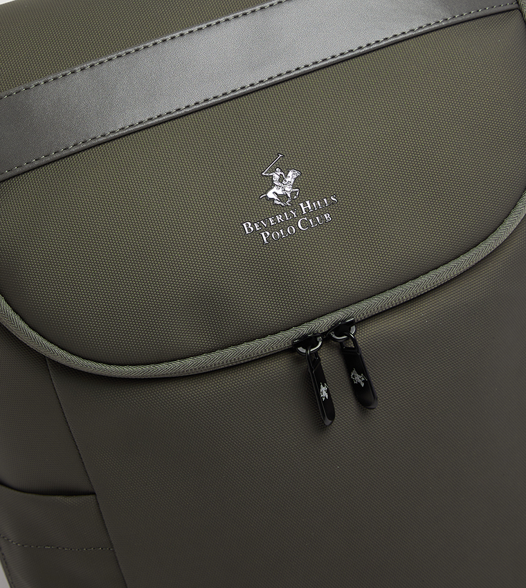 Logo Metal Zippered Backpack