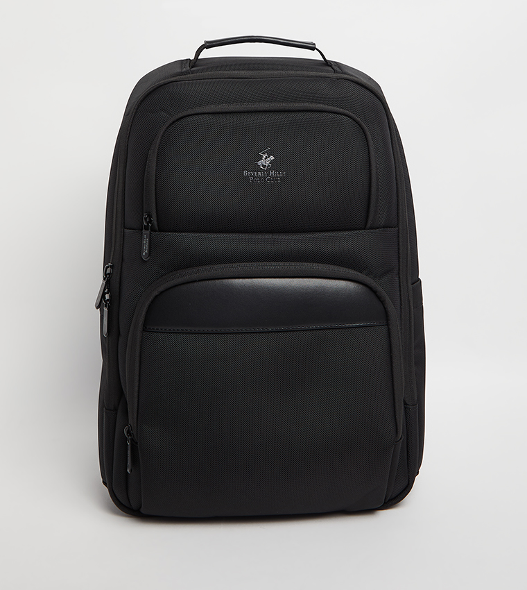Logo Metal Zippered Backpack