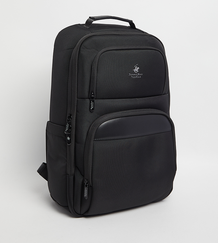 Logo Metal Zippered Backpack