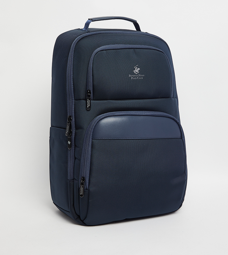 Logo Metal Zippered Backpack