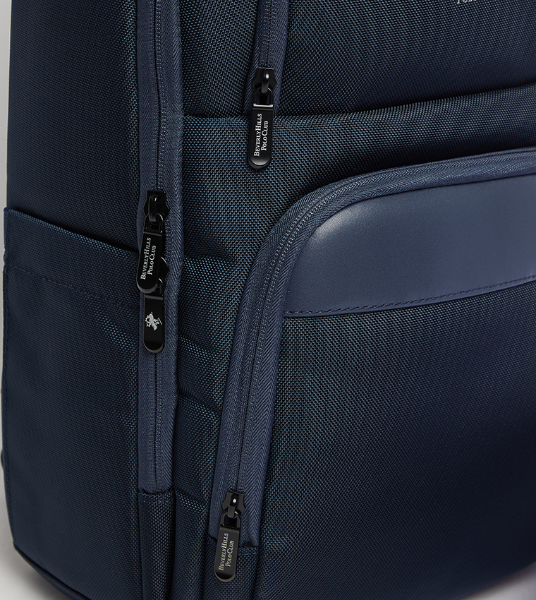 Logo Metal Zippered Backpack