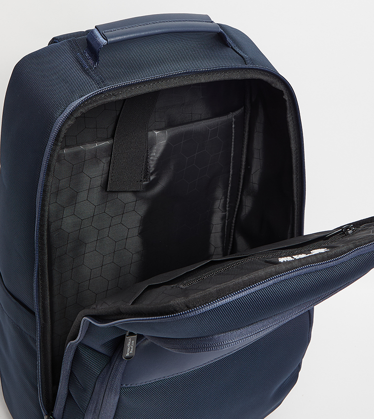 Logo Metal Zippered Backpack