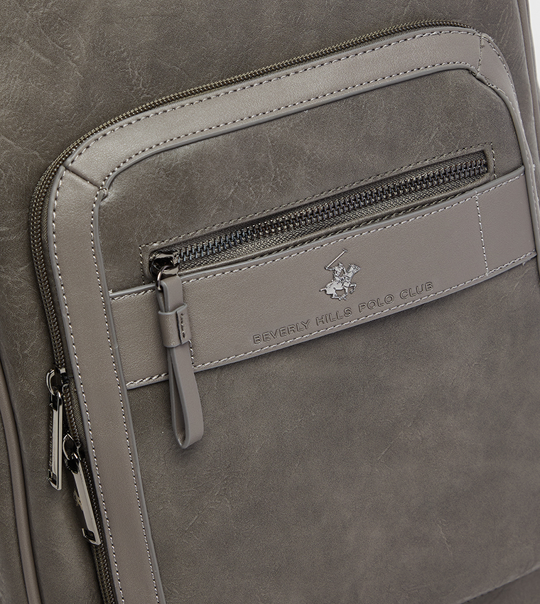Logo Metal Zippered Backpack
