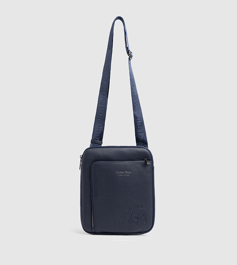 Textured Zippered Sling Bag