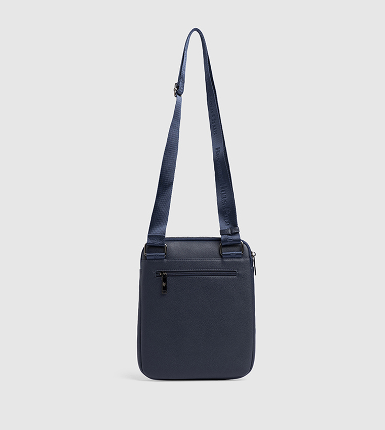 Textured Zippered Sling Bag