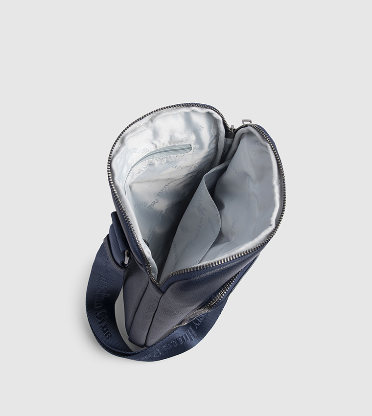 Textured Zippered Sling Bag
