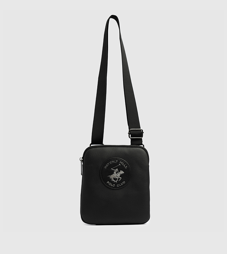 Logo Appliqued Zippered Sling Bag