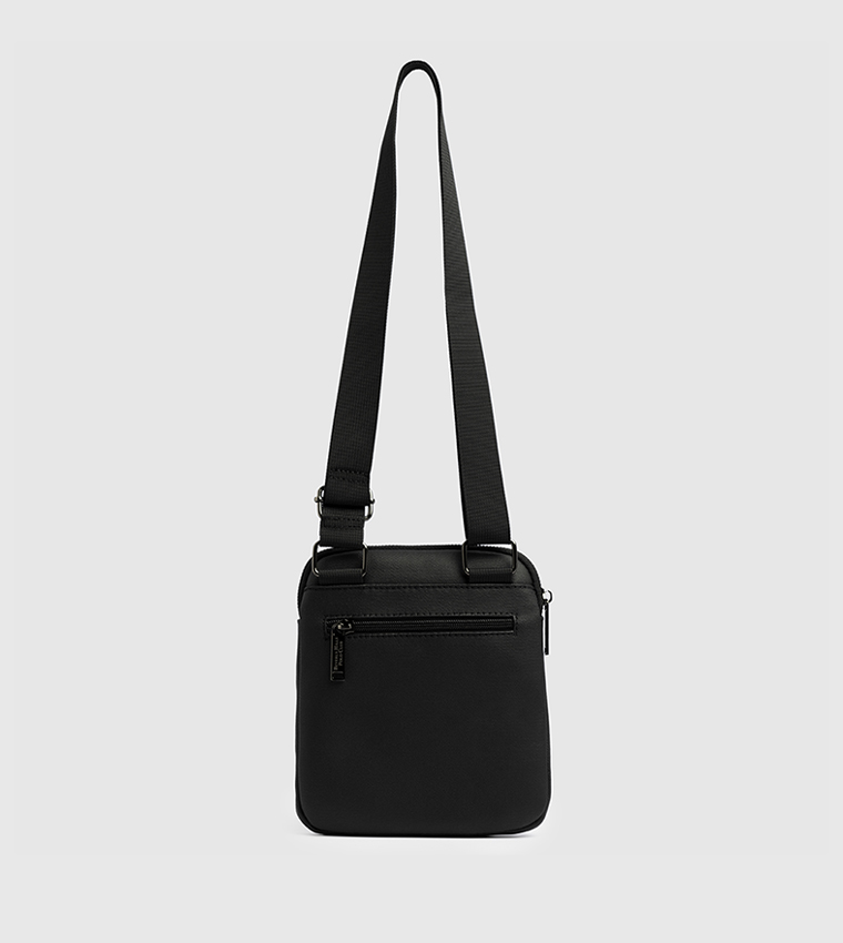 Logo Appliqued Zippered Sling Bag