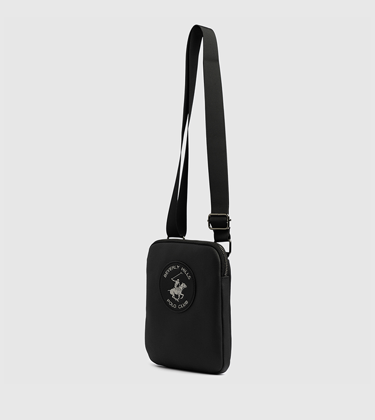 Logo Appliqued Zippered Sling Bag