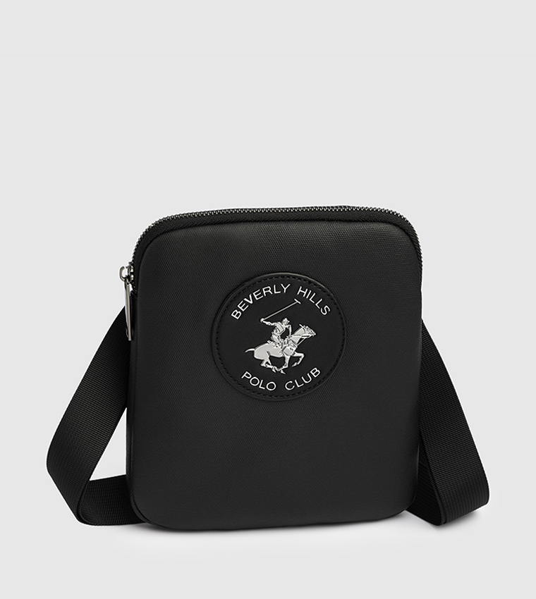 Logo Appliqued Zippered Sling Bag