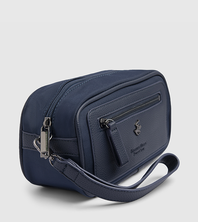 Logo Detail Zippered Travel Pouch