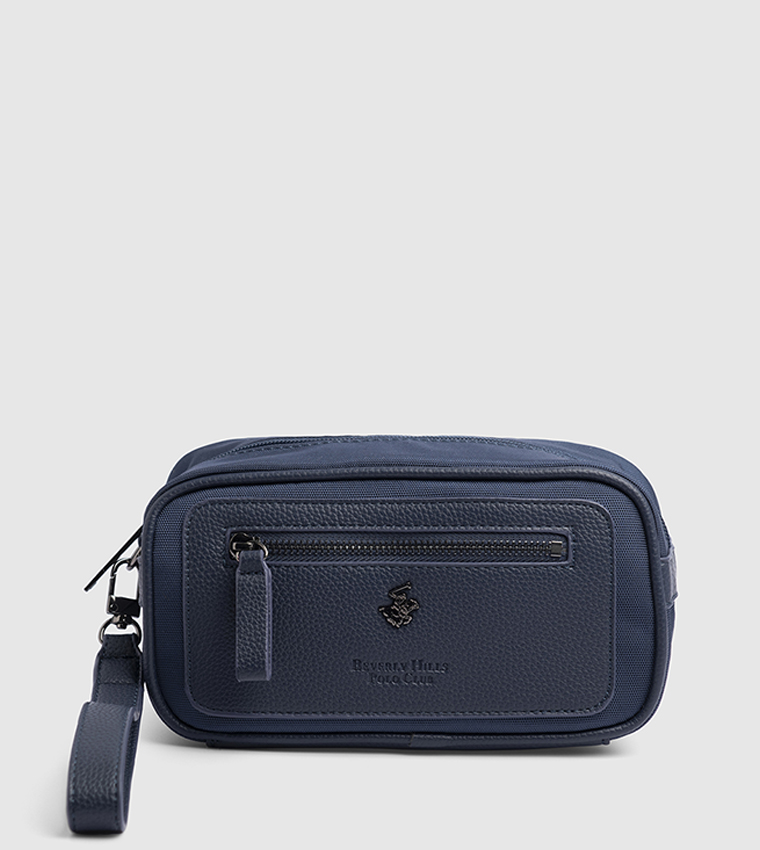 Logo Detail Zippered Travel Pouch