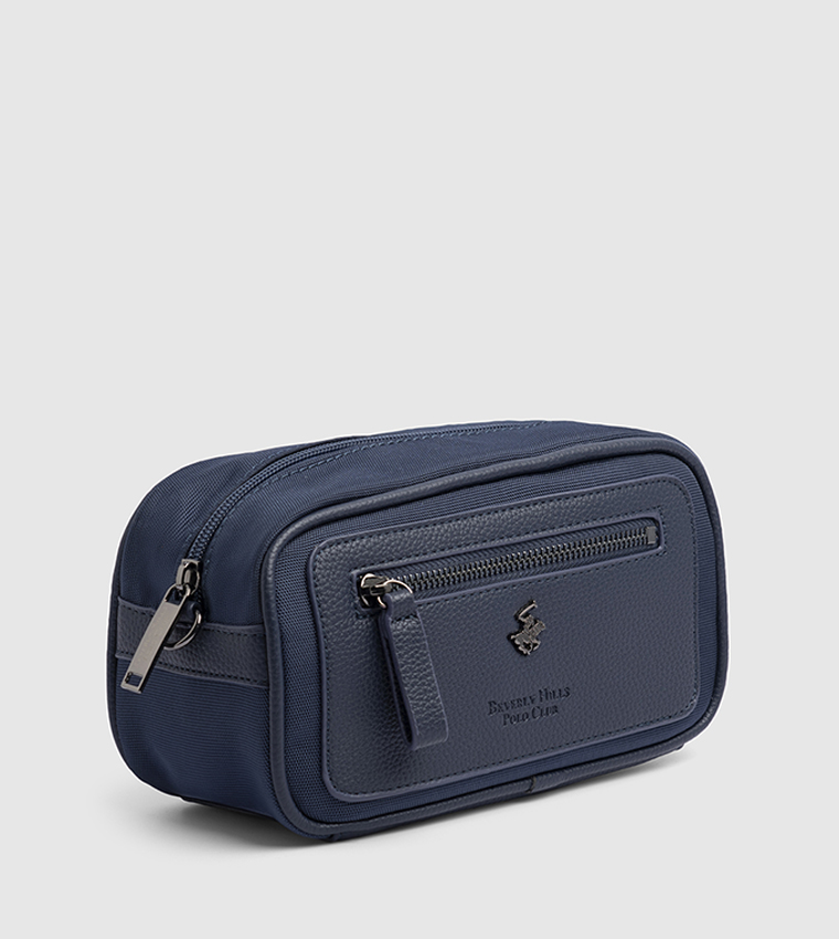 Logo Detail Zippered Travel Pouch
