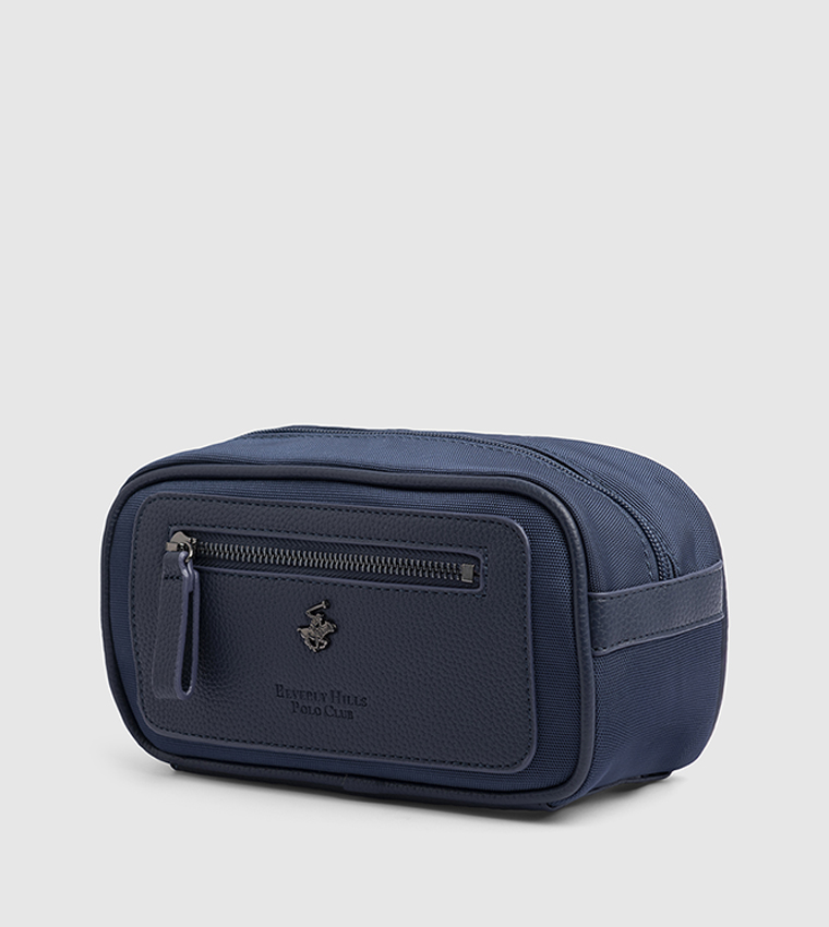 Logo Detail Zippered Travel Pouch