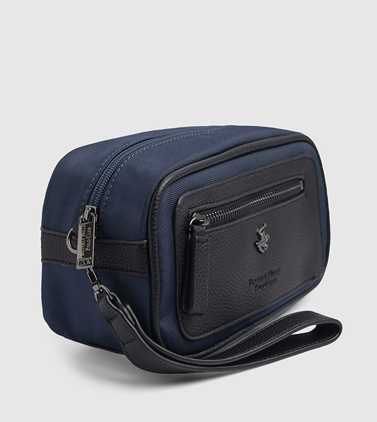 Logo Detail Zippered Travel Pouch