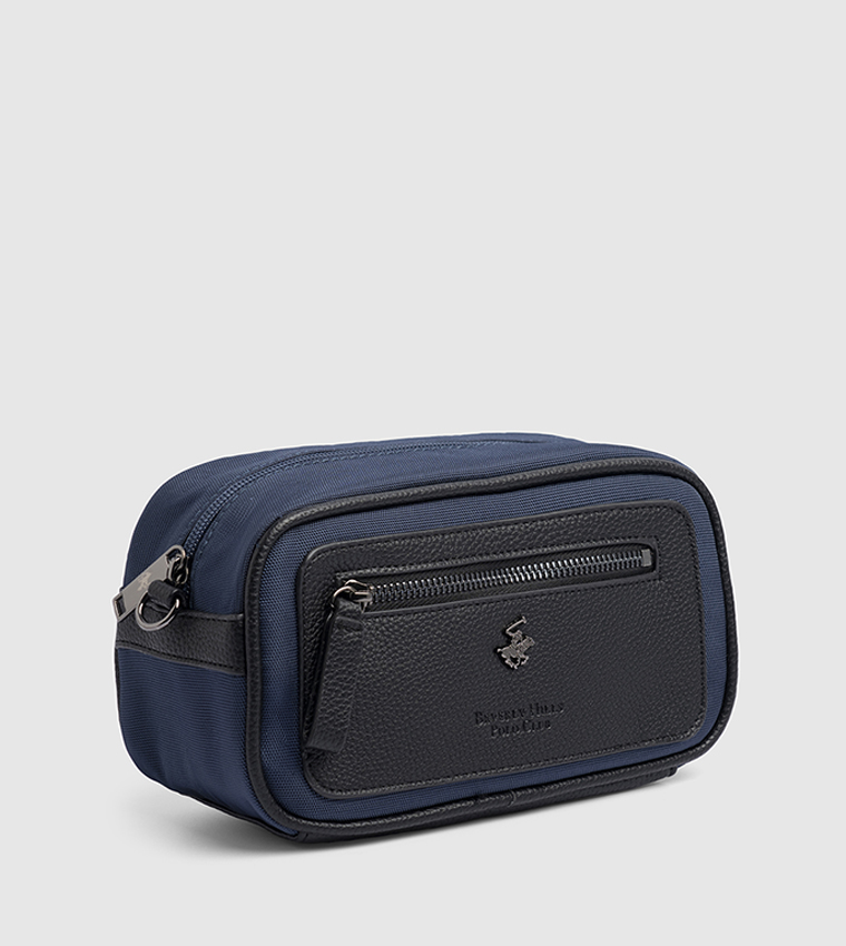 Logo Detail Zippered Travel Pouch