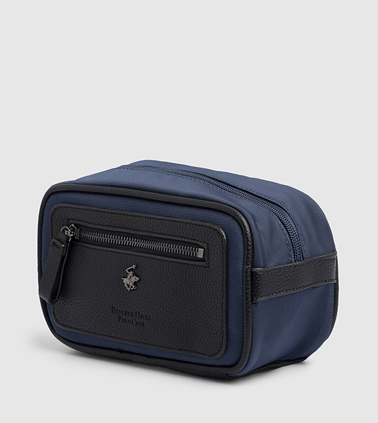 Logo Detail Zippered Travel Pouch