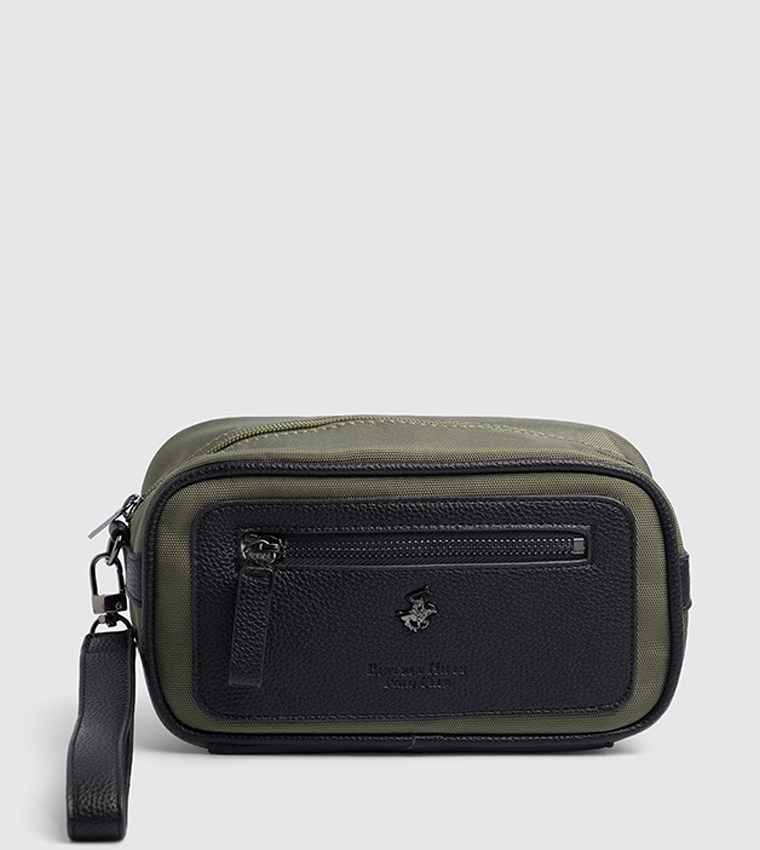 Logo Detail Zippered Travel Pouch