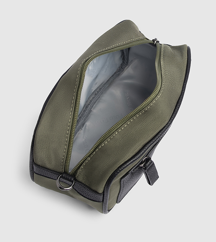 Logo Detail Zippered Travel Pouch