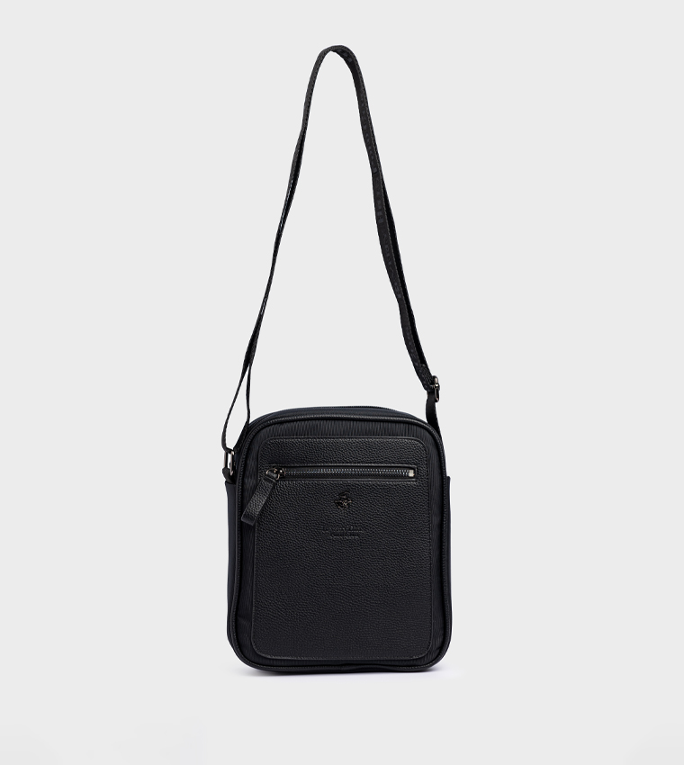 Logo Detail Zippered Reporter Bag