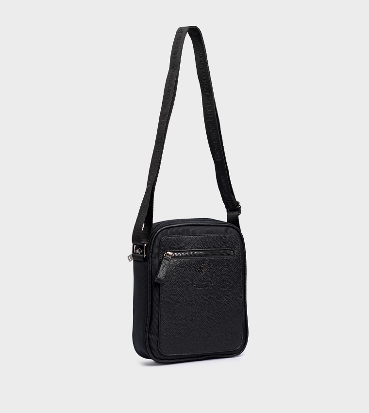 Logo Detail Zippered Reporter Bag