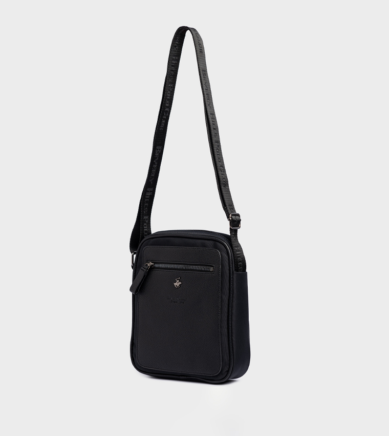 Logo Detail Zippered Reporter Bag