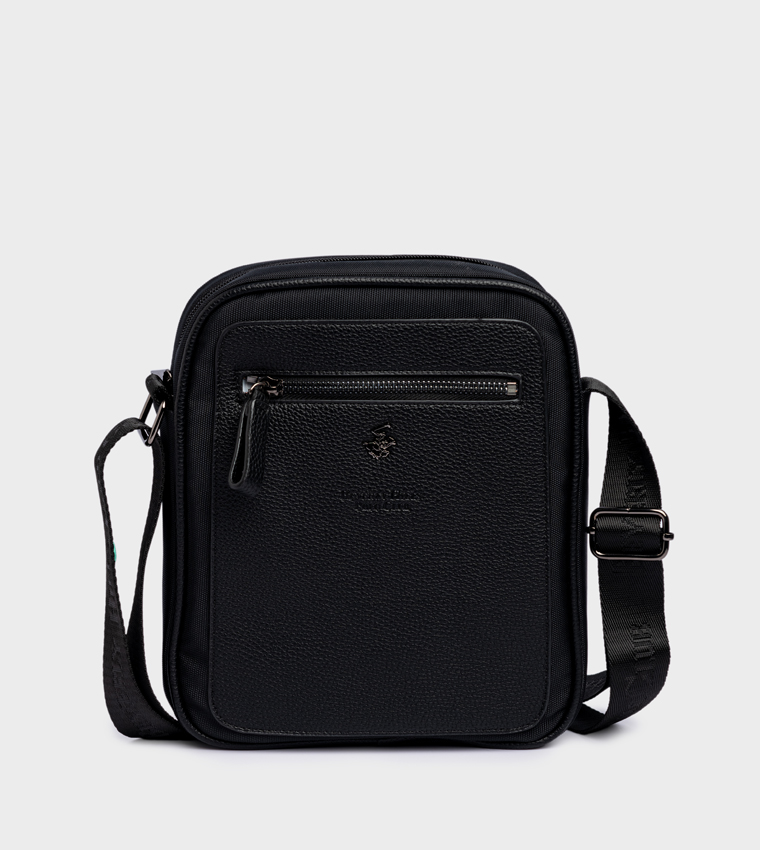 Logo Detail Zippered Reporter Bag