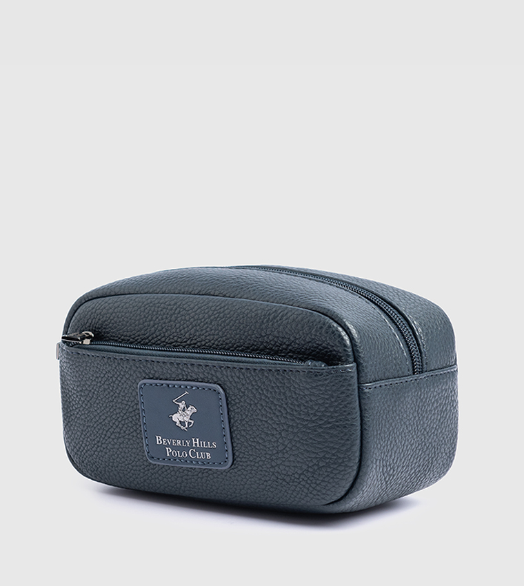 Logo Detail Zippered Travel Pouch