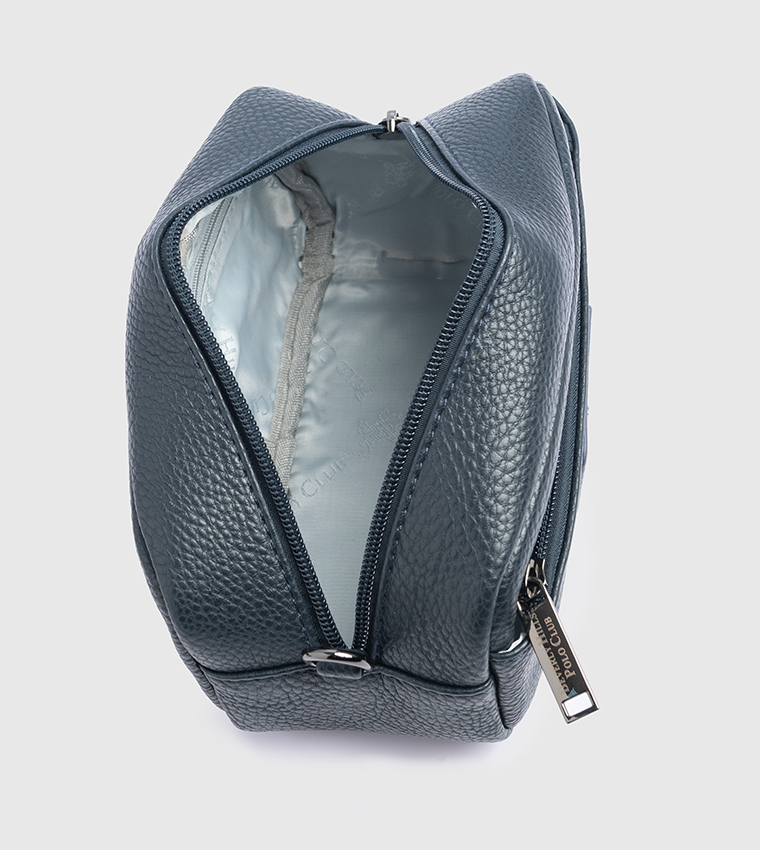 Logo Detail Zippered Travel Pouch