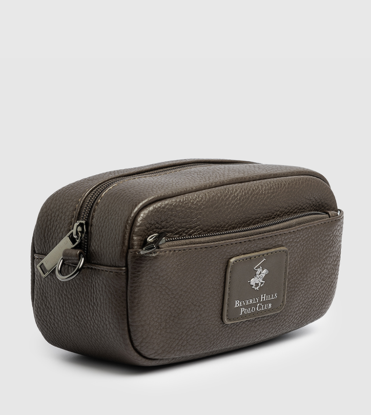 Logo Detail Zippered Travel Pouch