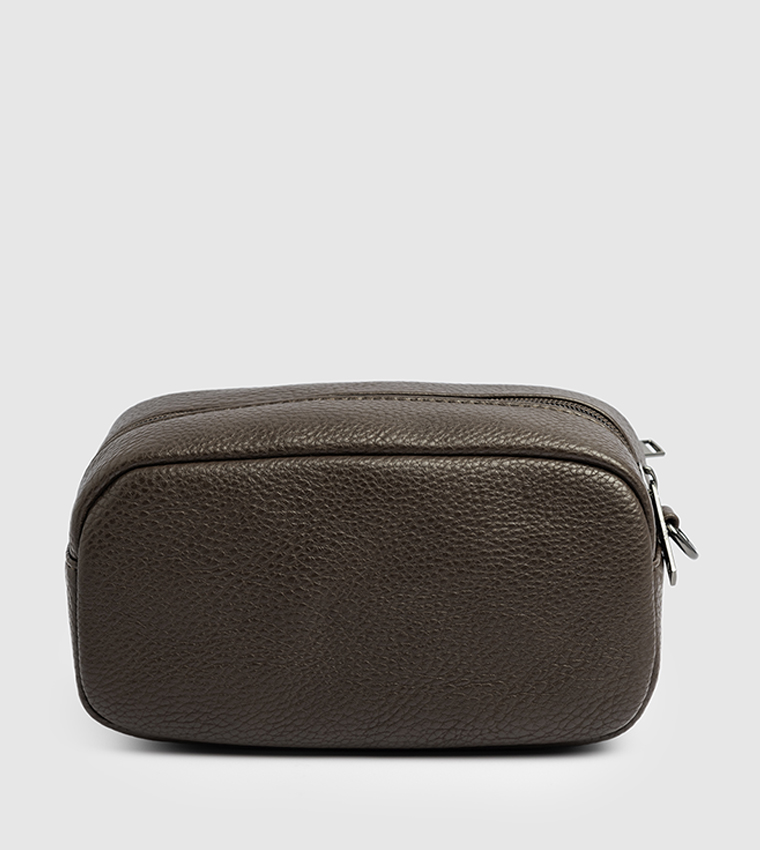 Logo Detail Zippered Travel Pouch