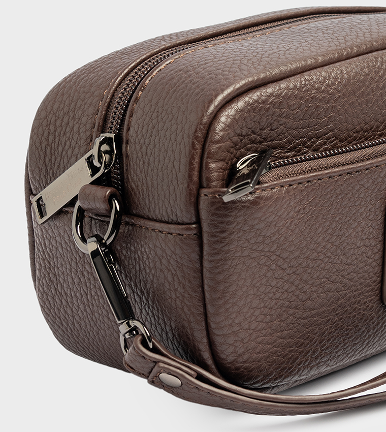 Logo Detail Zippered Travel Pouch
