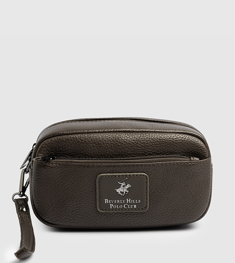 Logo Detail Zippered Travel Pouch