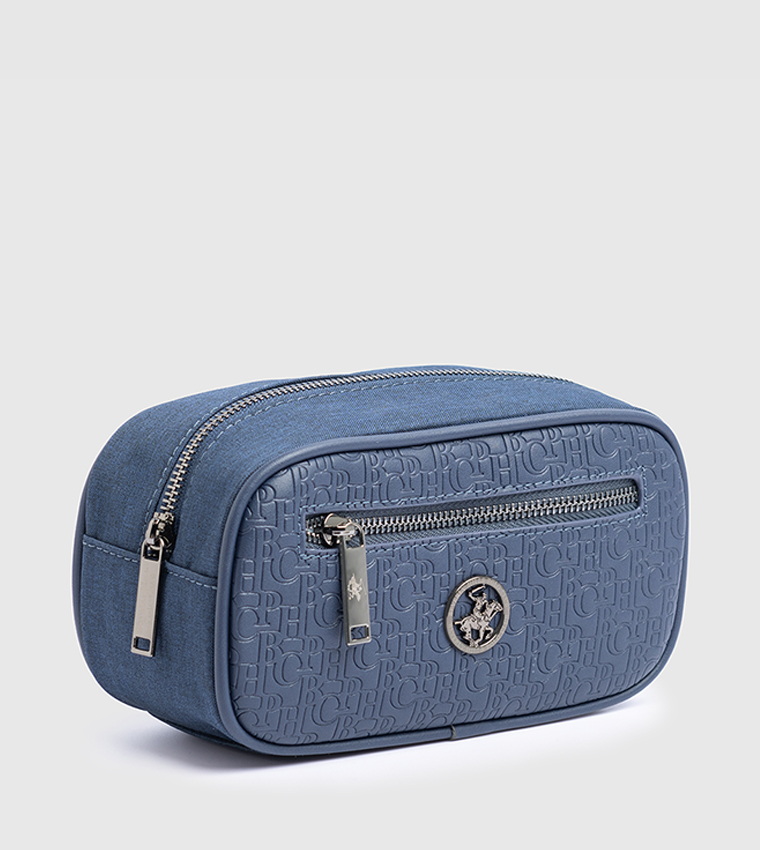 Logo Detail Zippered Travel Pouch