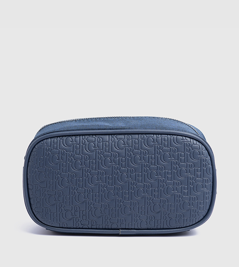 Logo Detail Zippered Travel Pouch