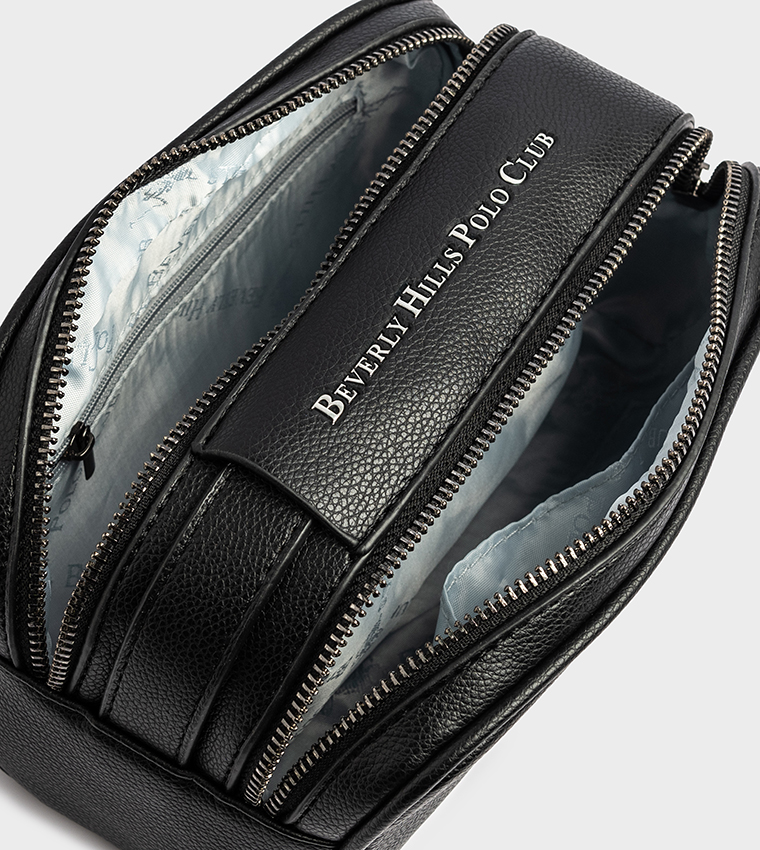 Logo Debossed Zippered Travel Pouch