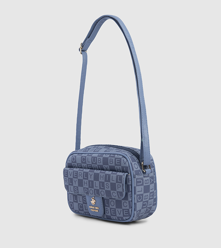 Logo Patterned Crossbody Bag