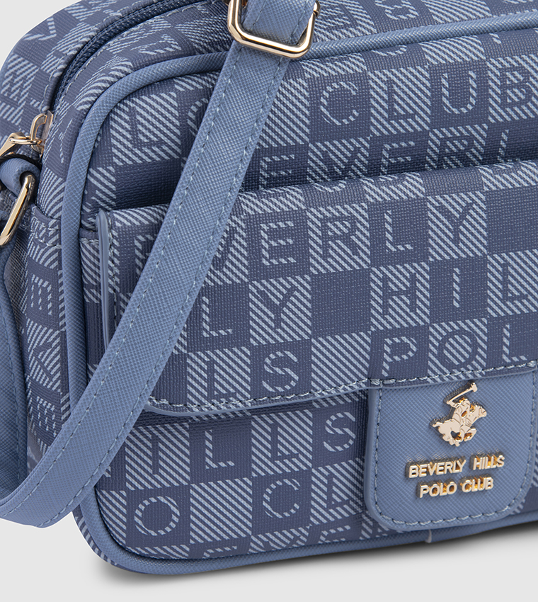 Logo Patterned Crossbody Bag