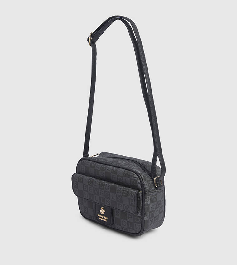 Logo Patterned Crossbody Bag