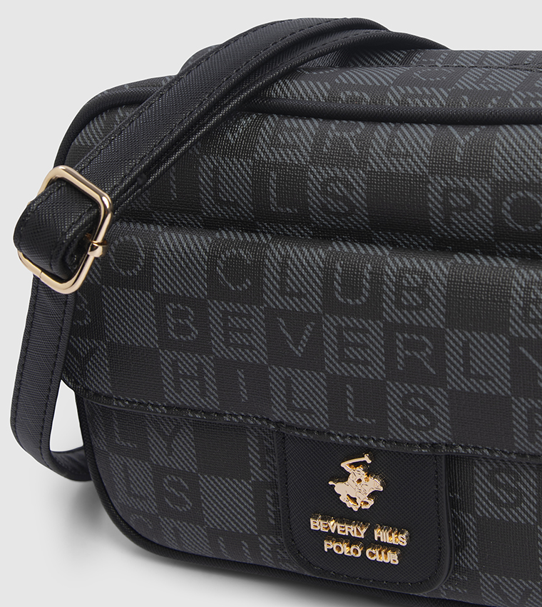 Logo Patterned Crossbody Bag