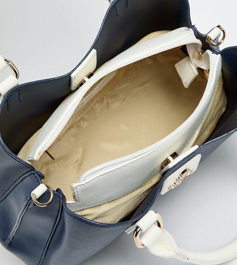 Color Block Satchel Bag