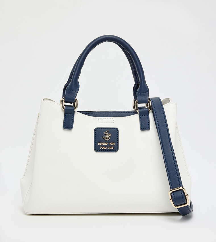 Color Block Satchel Bag