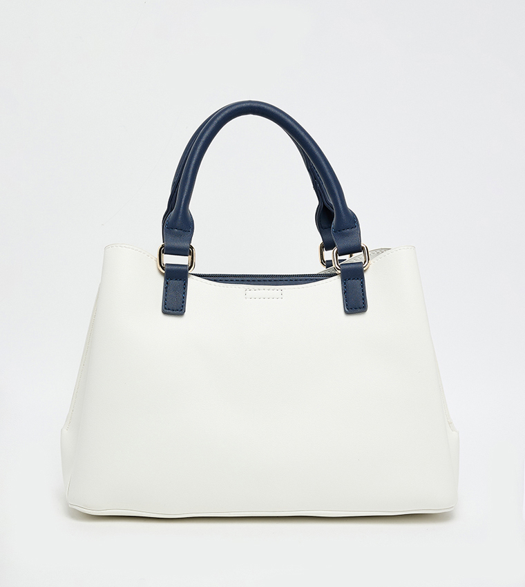 Color Block Satchel Bag