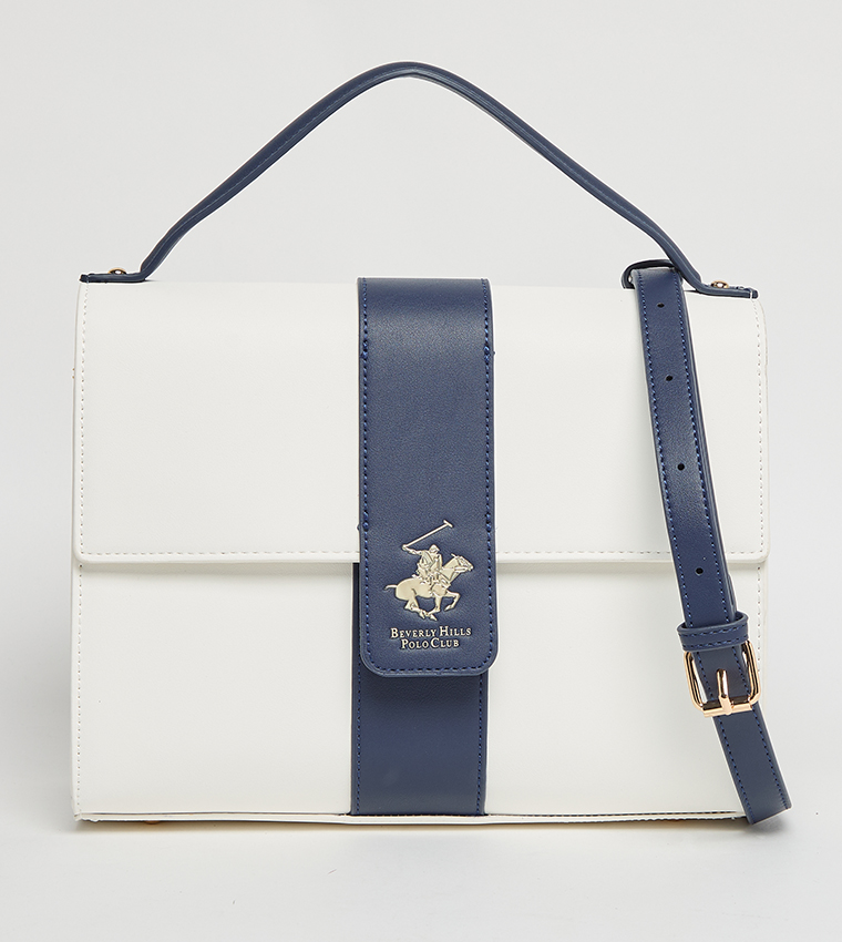 Contrast Detail Top Handle Bag