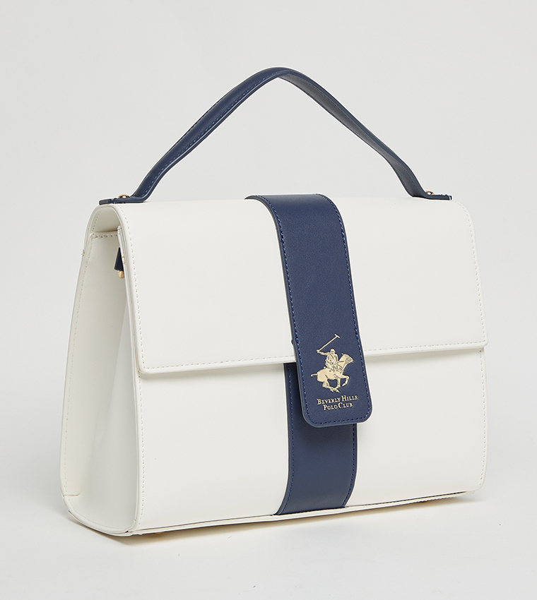 Contrast Detail Top Handle Bag