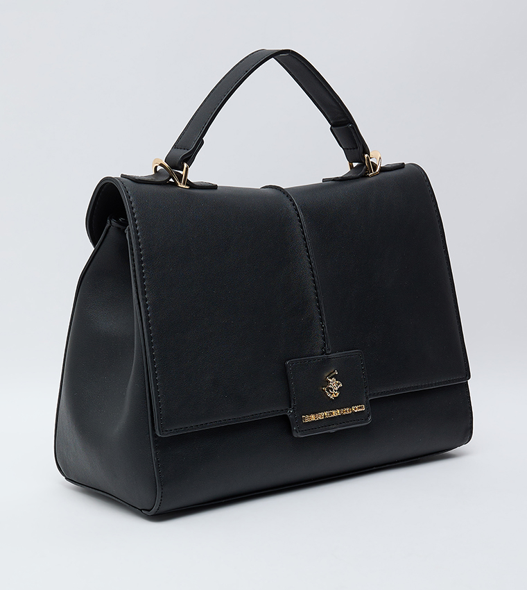 Textured  Top Handle Bag