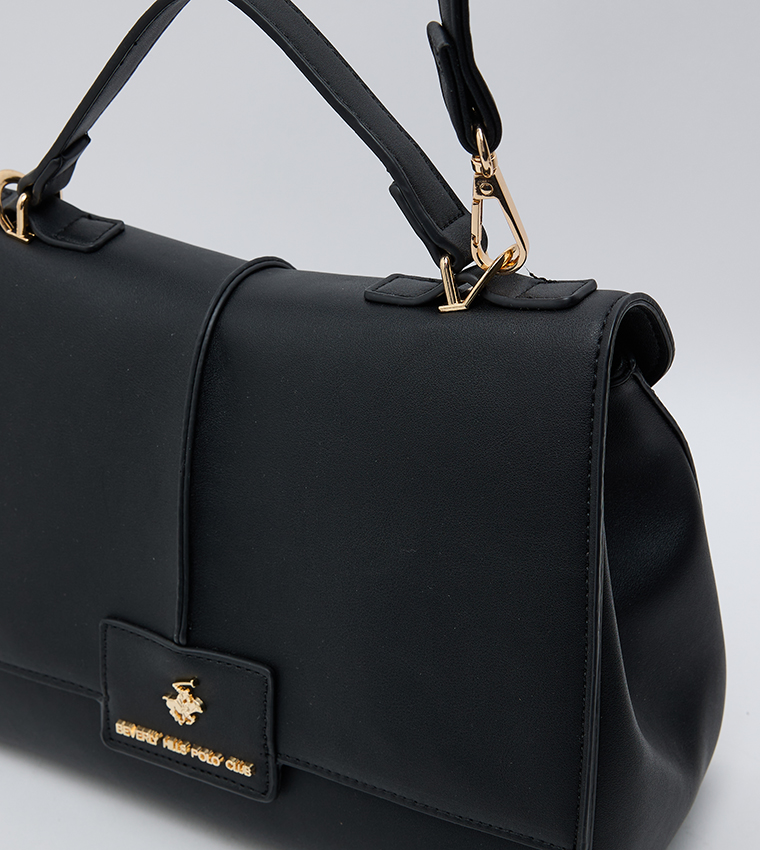 Textured  Top Handle Bag