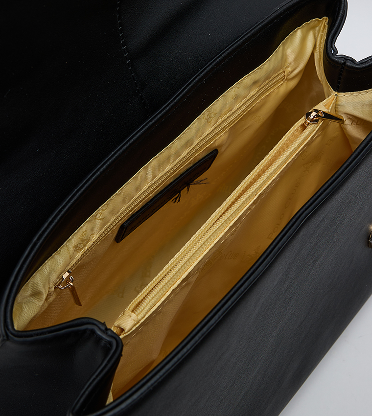 Textured  Top Handle Bag