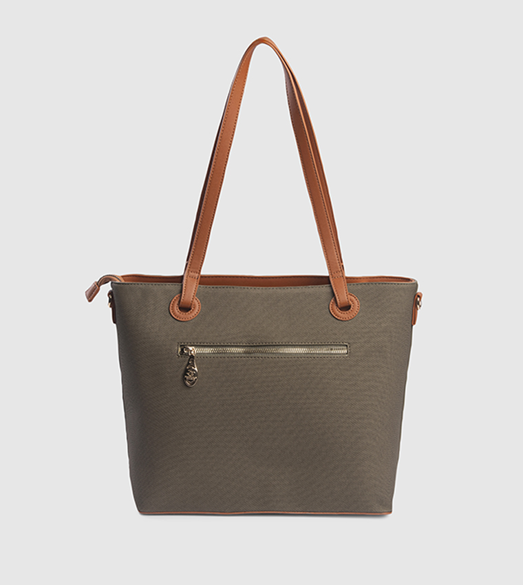 Logo Embroidered Shoulder Bag
